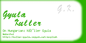 gyula kuller business card